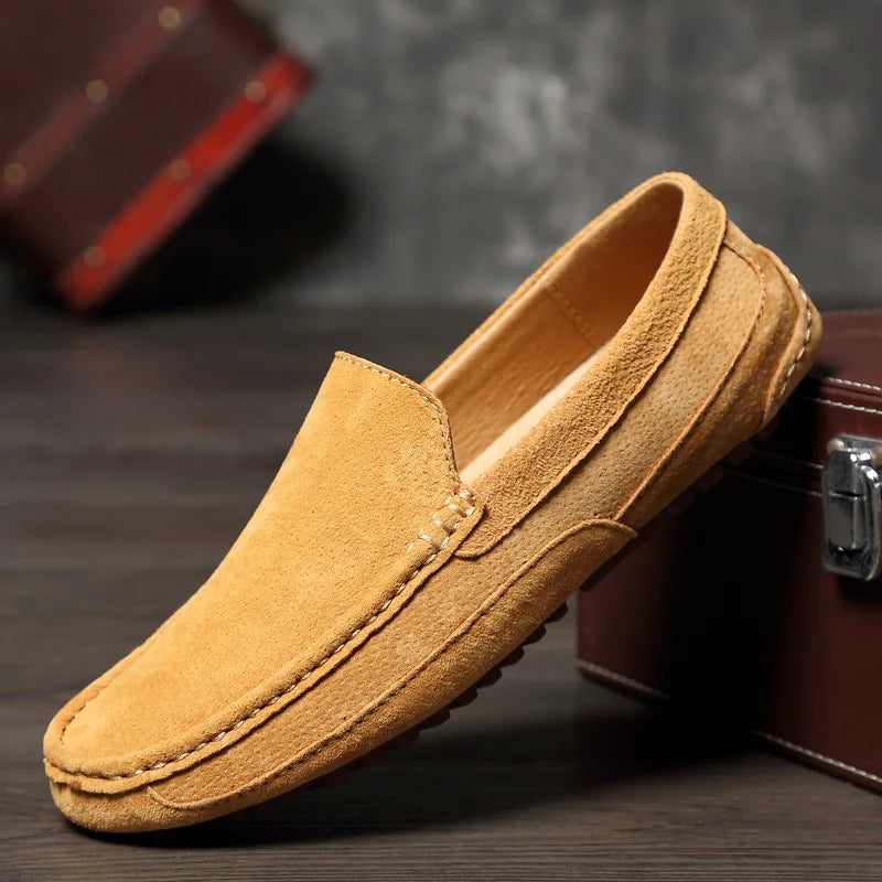 Suede Handmade Driving Loafers