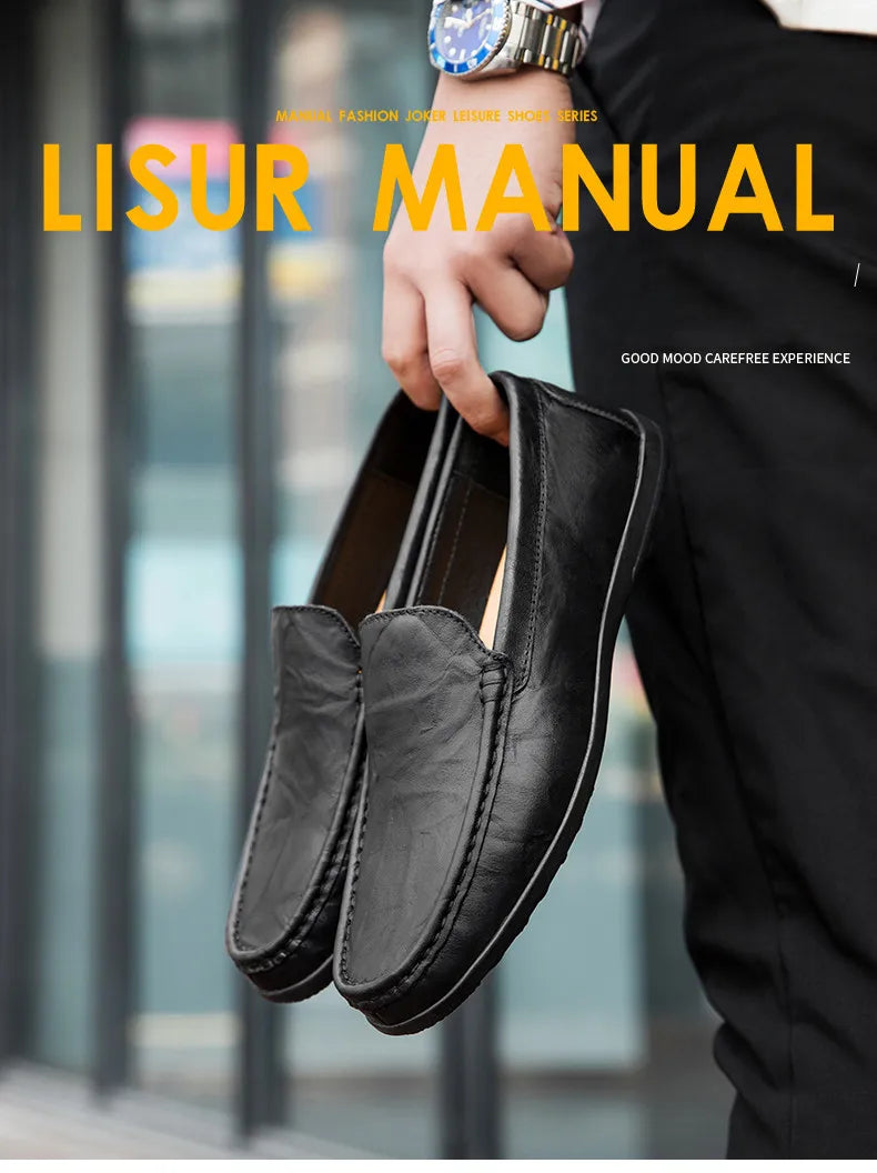 Italian Leather Casual Loafers