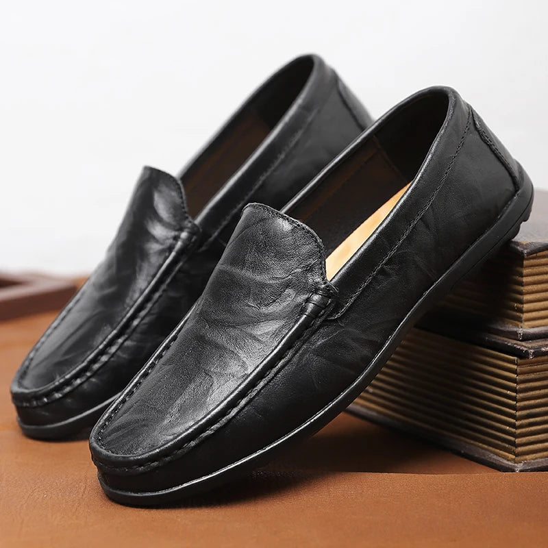 Italian Leather Casual Loafers