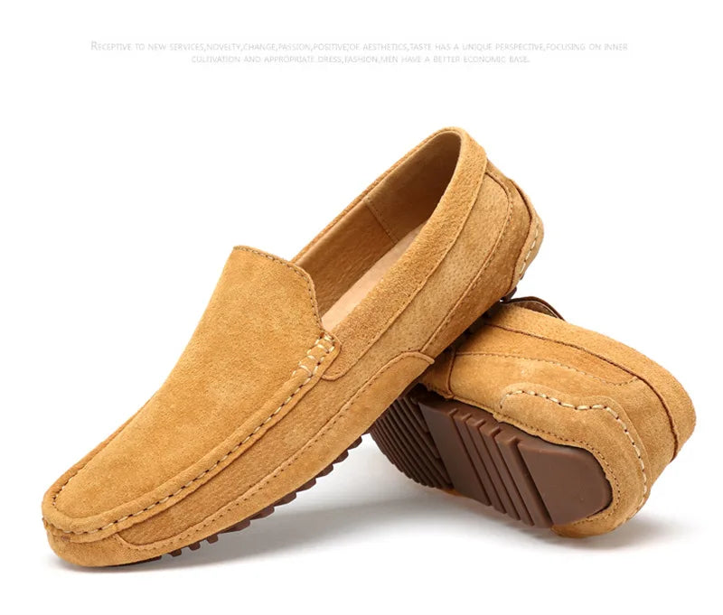 Suede Handmade Driving Loafers
