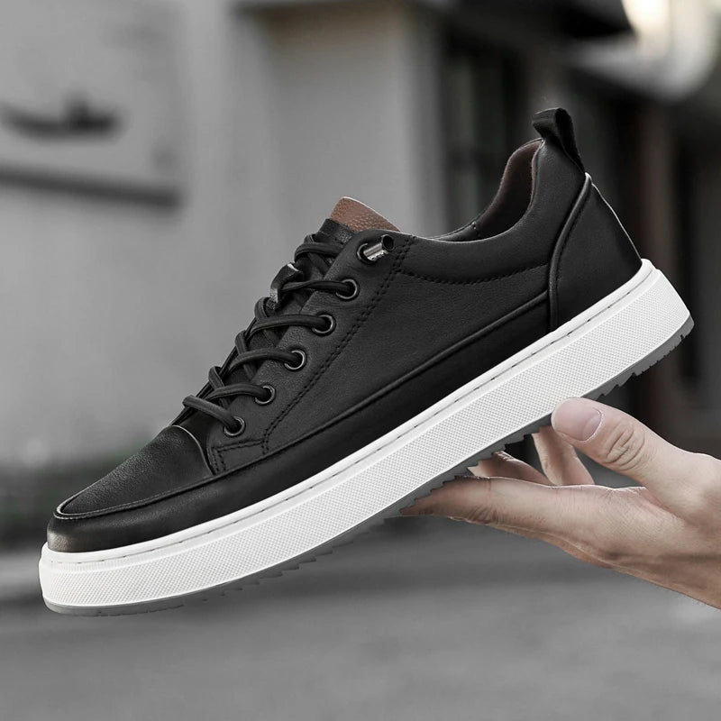 Classic White Leather Business Shoes