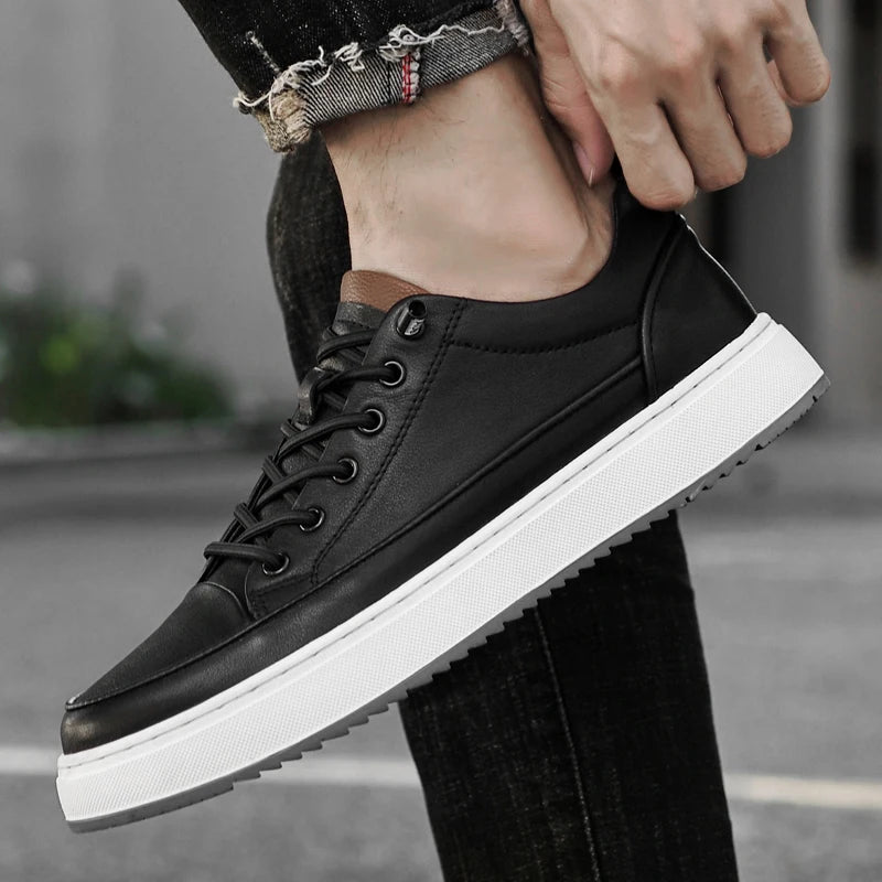Classic White Leather Business Shoes