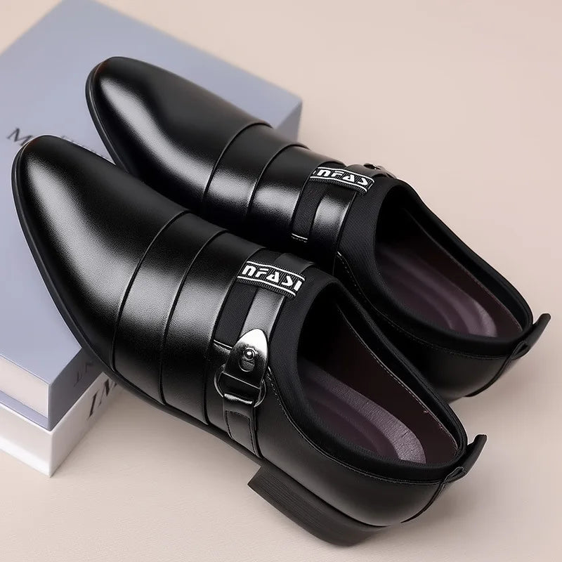 Pointed Toe Slip-On Oxford Shoes