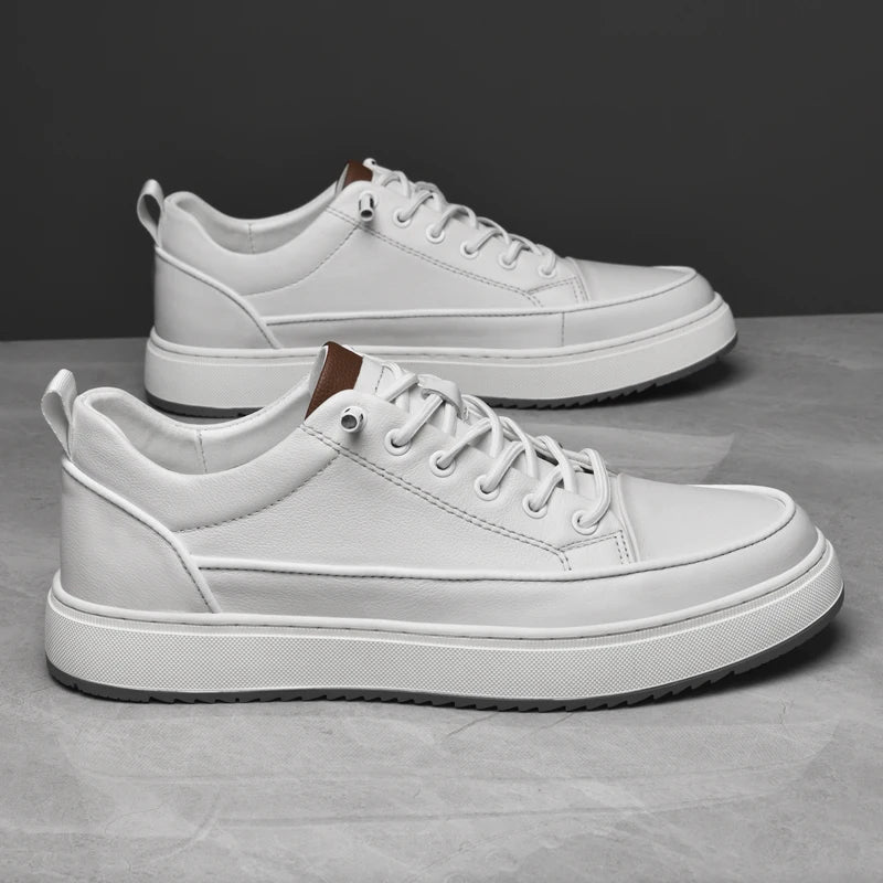 Classic White Leather Business Shoes