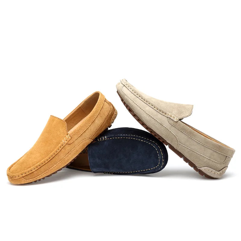Suede Handmade Driving Loafers