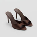 Women's Sandals 2026 Summer New Women's Shoes Shallow Satin Open Toe High Heel Thin Strap Women's Shoes