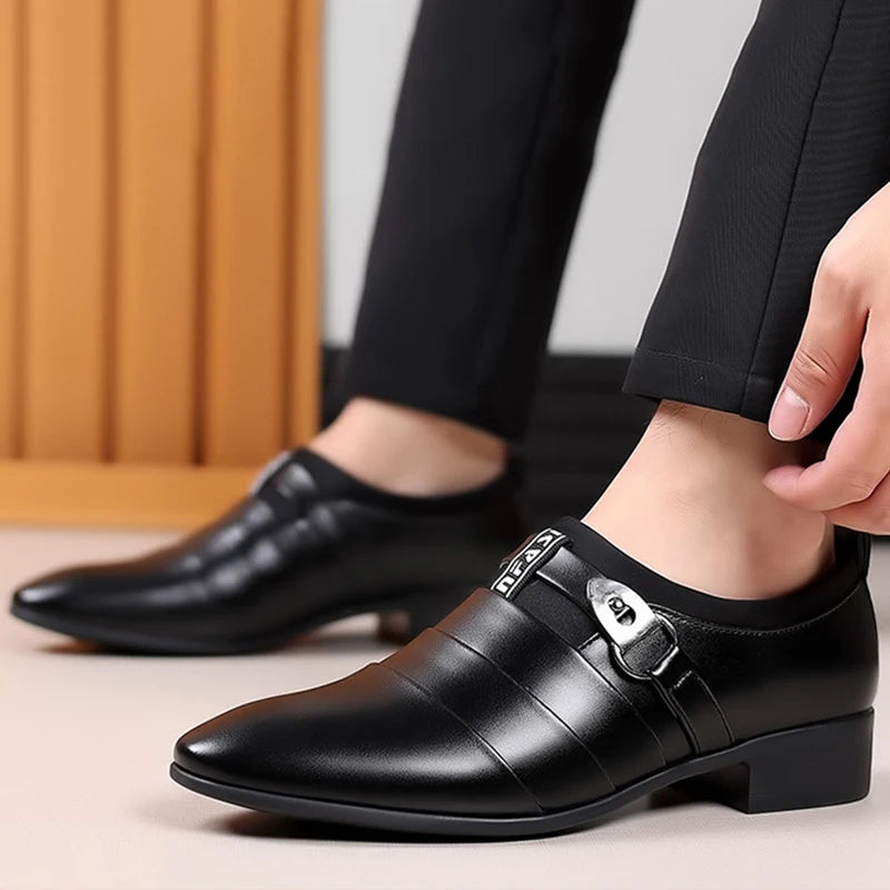 Pointed Toe Slip-On Oxford Shoes