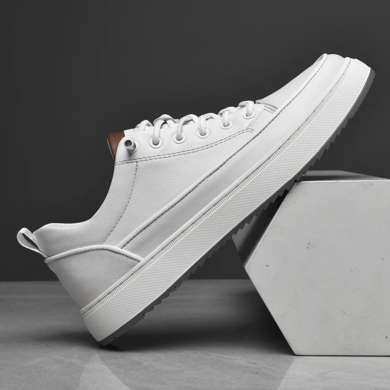 Classic White Leather Business Shoes