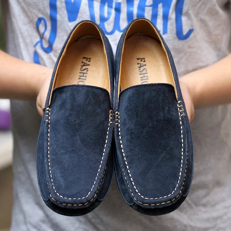 Suede Handmade Driving Loafers