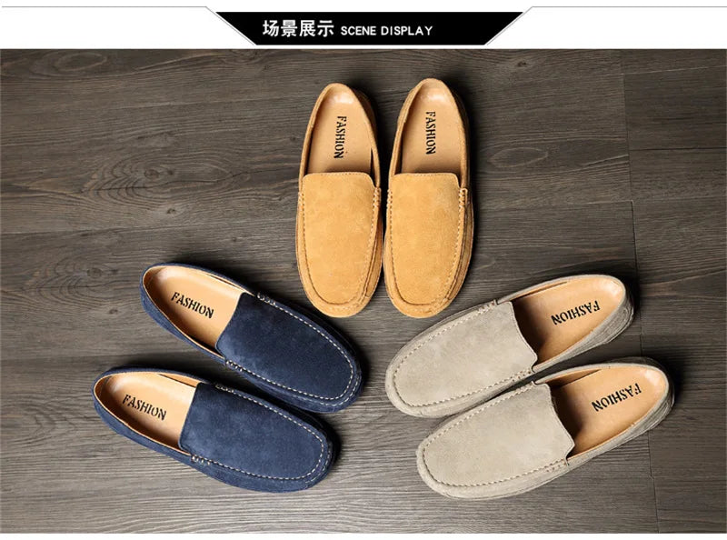 Suede Handmade Driving Loafers