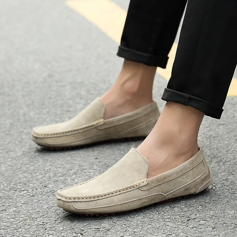 Suede Handmade Driving Loafers