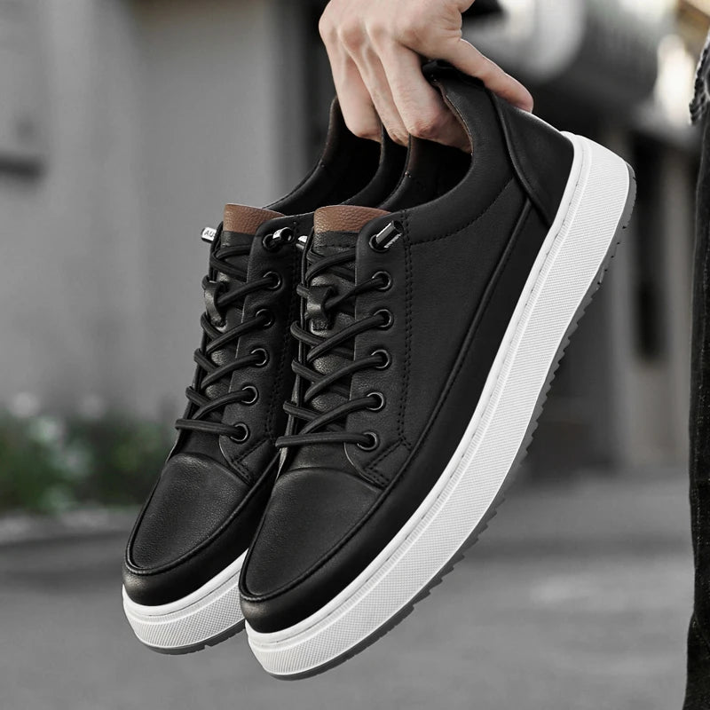 Classic White Leather Business Shoes
