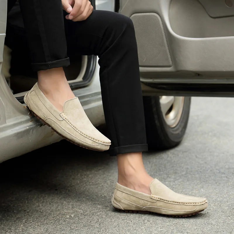 Suede Handmade Driving Loafers