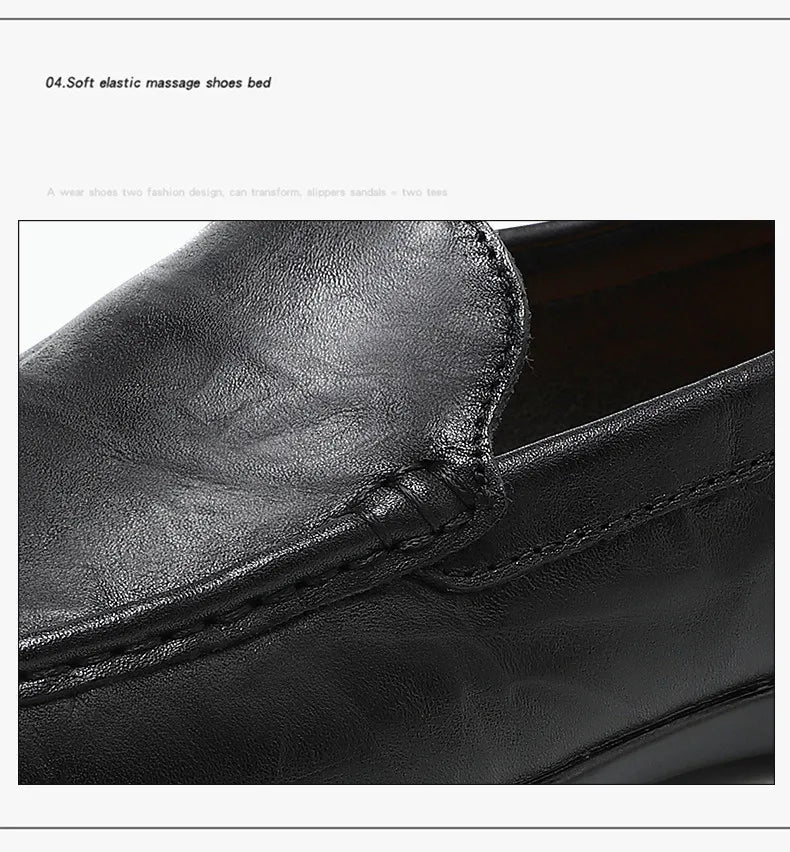 Italian Leather Casual Loafers