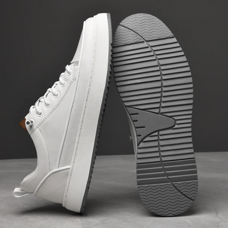 Classic White Leather Business Shoes