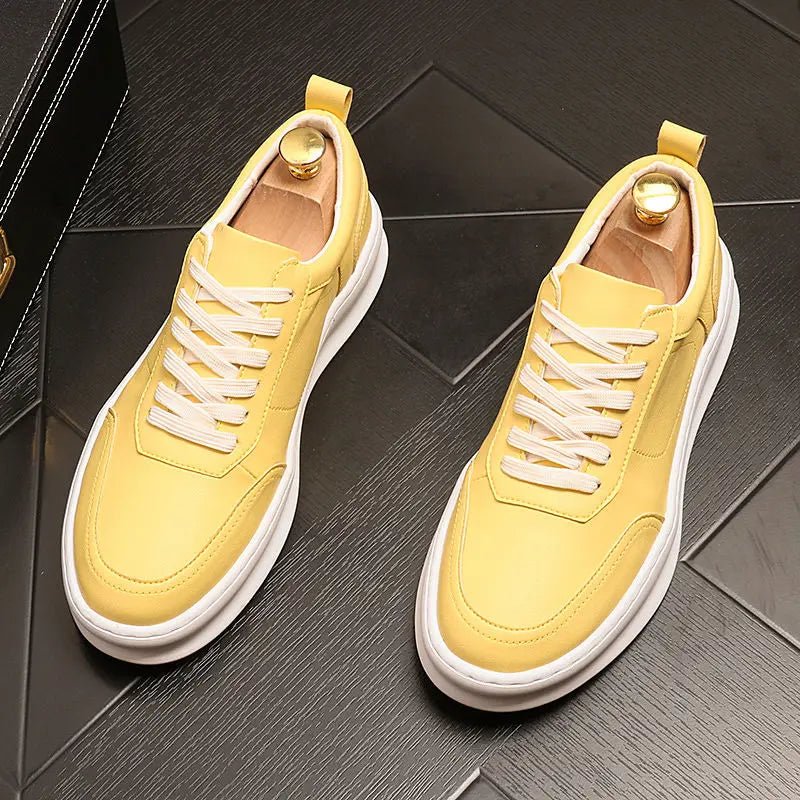 British Lace-Up Leather Flat Shoes