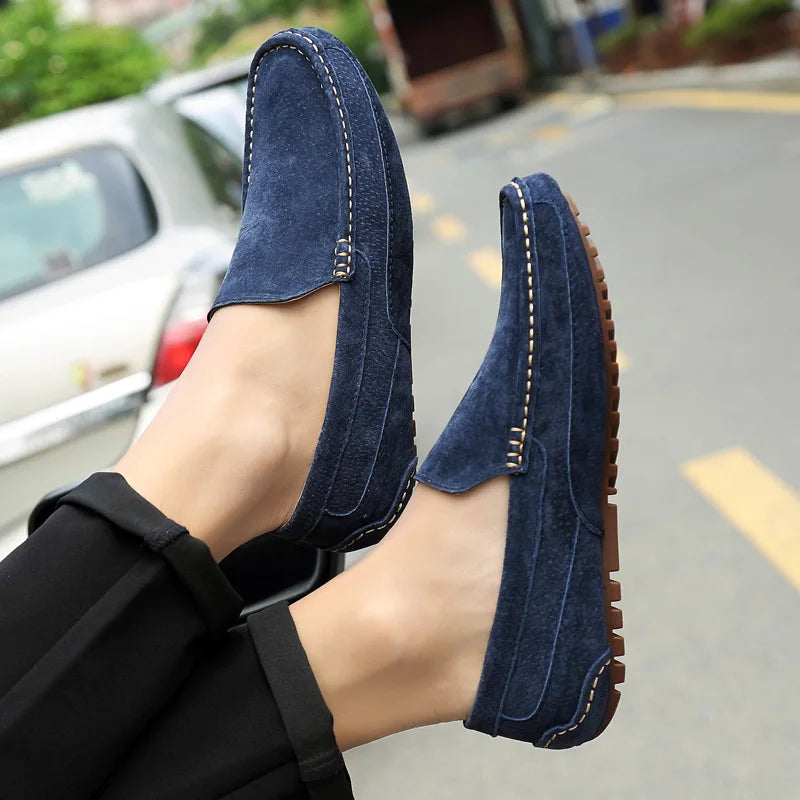 Suede Handmade Driving Loafers