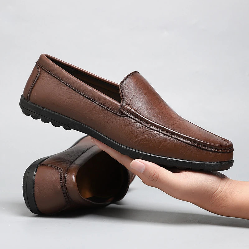 Italian Leather Casual Loafers