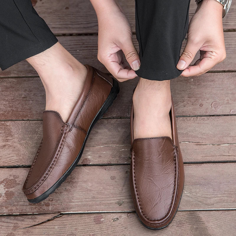 Italian Leather Casual Loafers