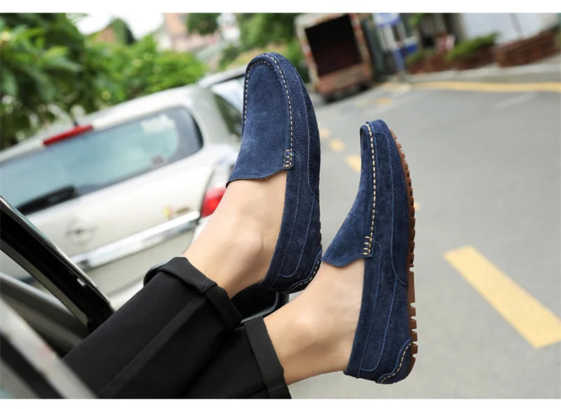 Suede Handmade Driving Loafers