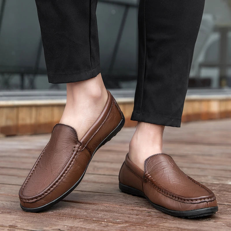 Italian Leather Casual Loafers
