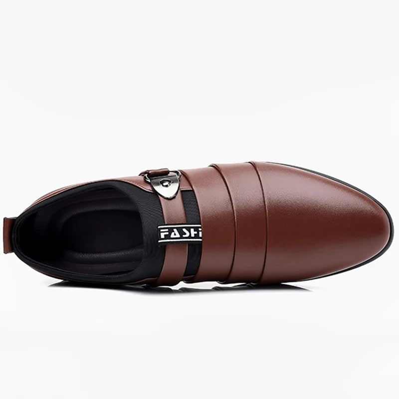 Pointed Toe Slip-On Oxford Shoes