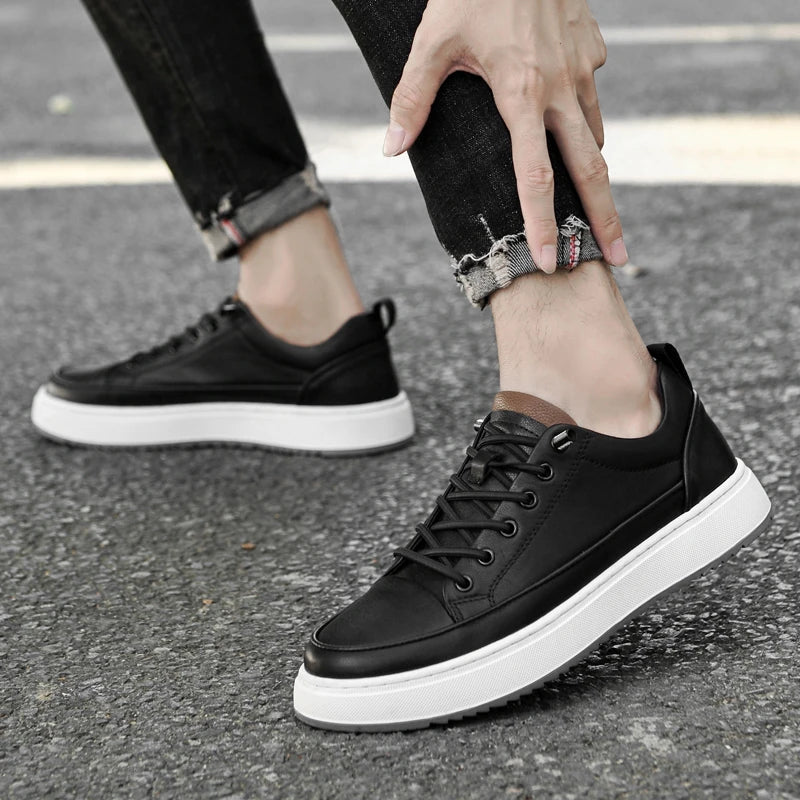 Classic White Leather Business Shoes