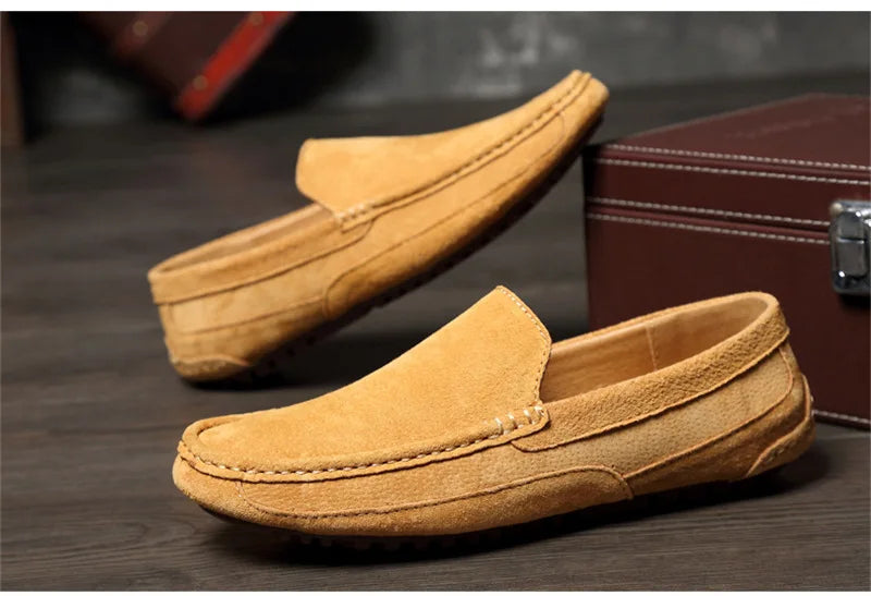 Suede Handmade Driving Loafers