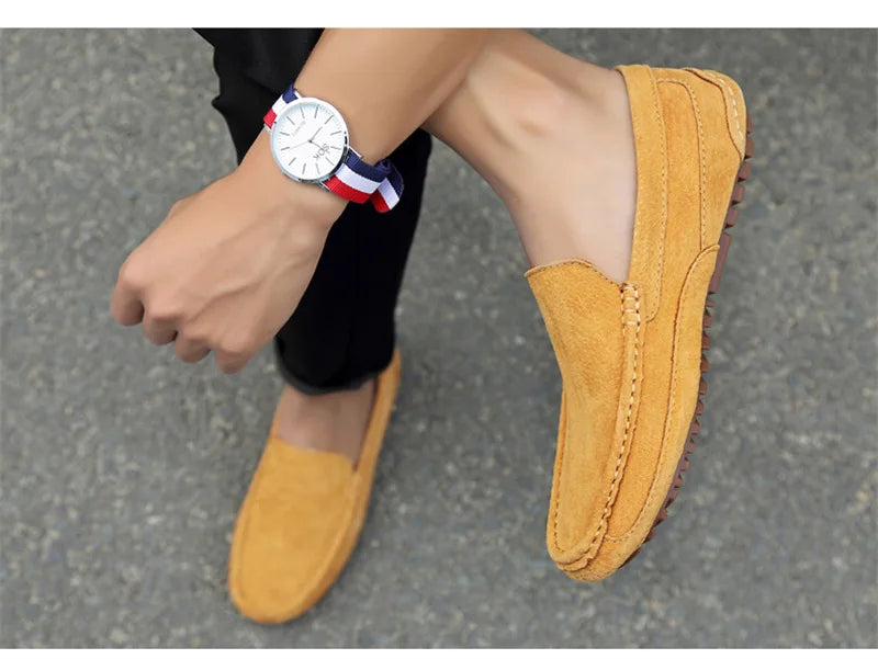 Suede Handmade Driving Loafers