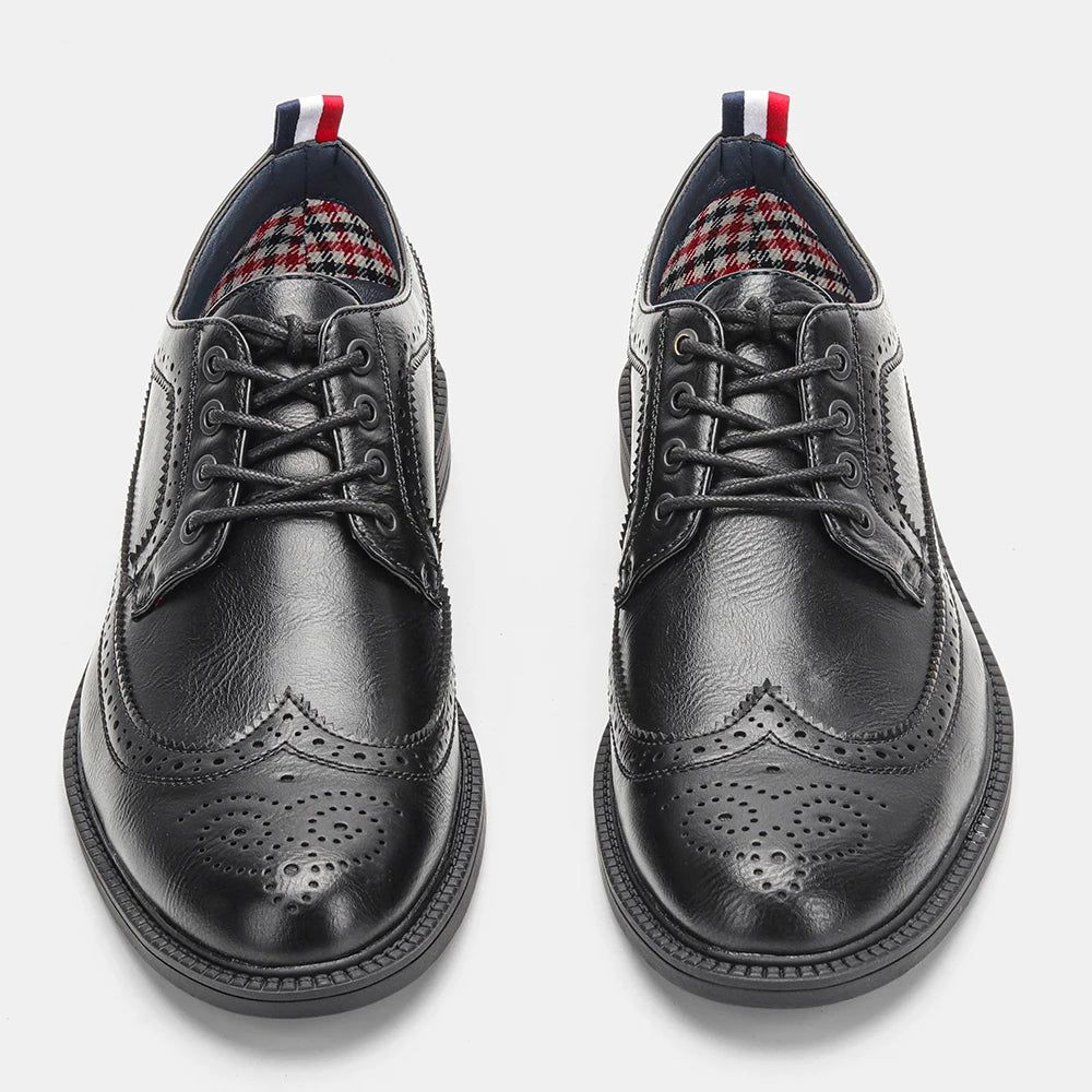 Classic Brogue Leather Dress Shoes