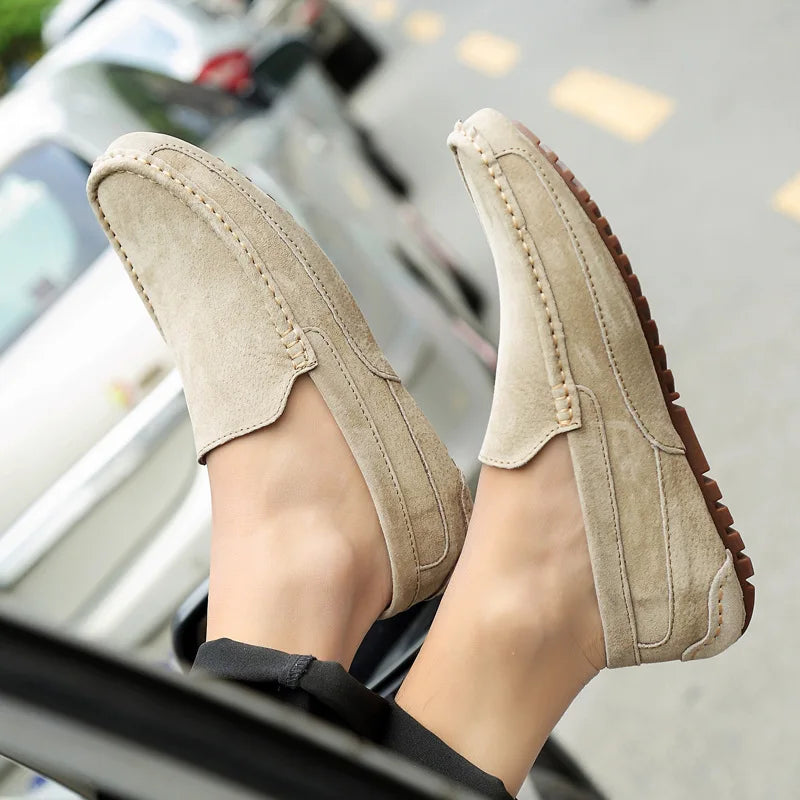 Suede Handmade Driving Loafers