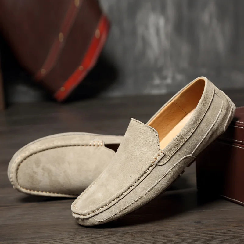 Suede Handmade Driving Loafers