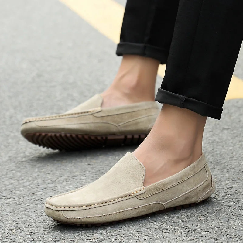 Suede Handmade Driving Loafers