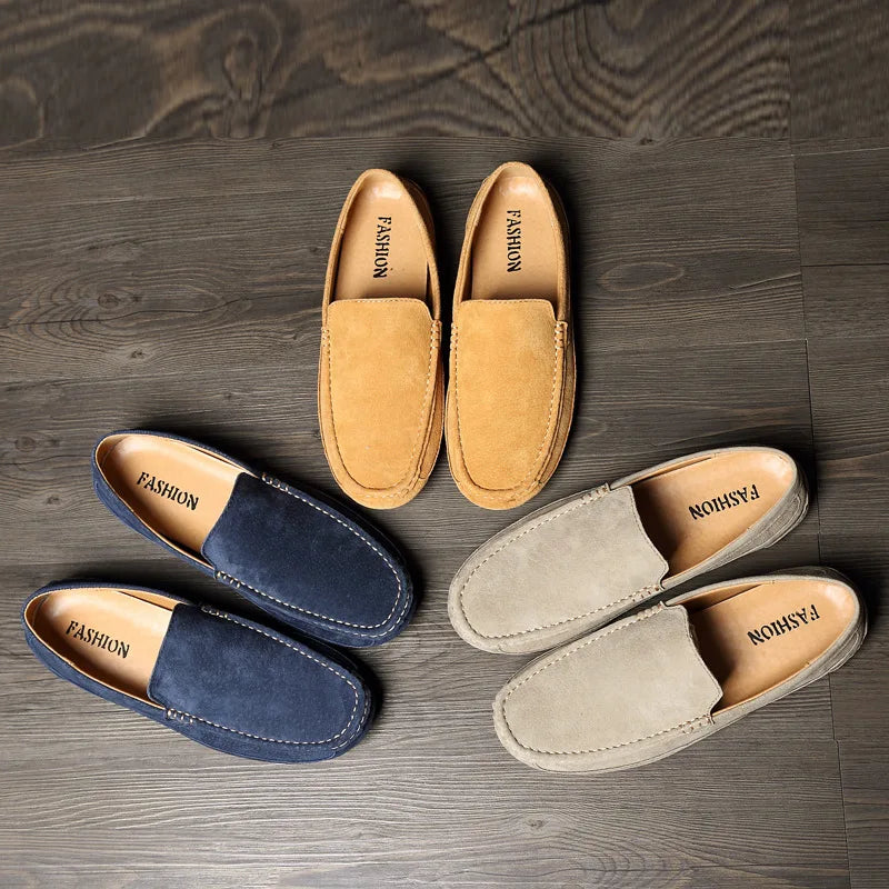 Suede Handmade Driving Loafers