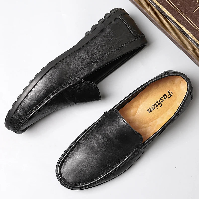 Italian Leather Casual Loafers