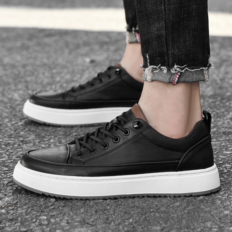Classic White Leather Business Shoes