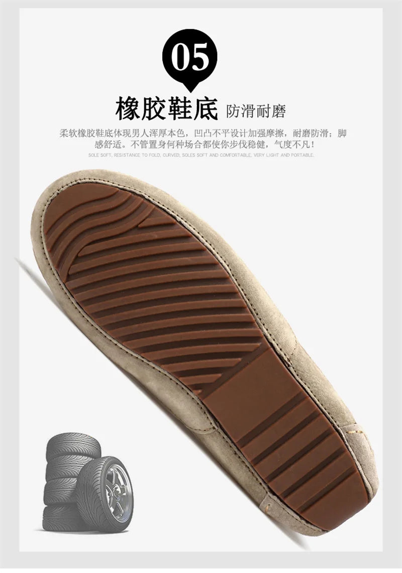 Suede Handmade Driving Loafers