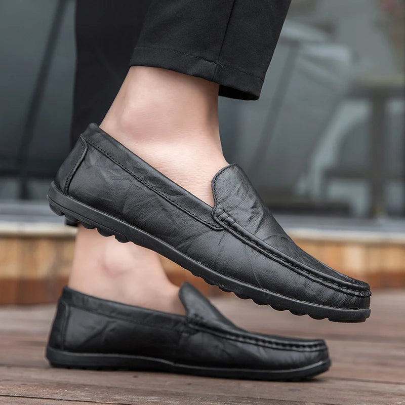 Italian Leather Casual Loafers