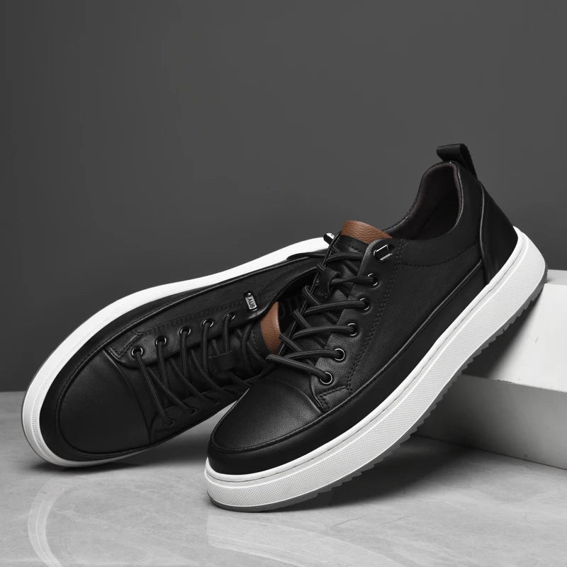 Classic White Leather Business Shoes