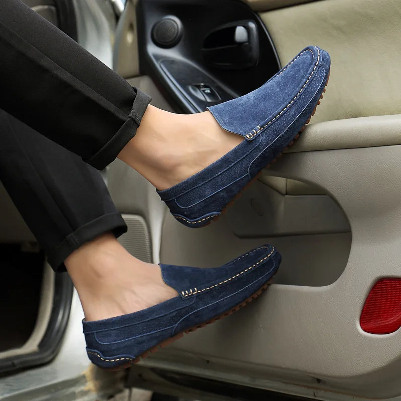 Suede Handmade Driving Loafers
