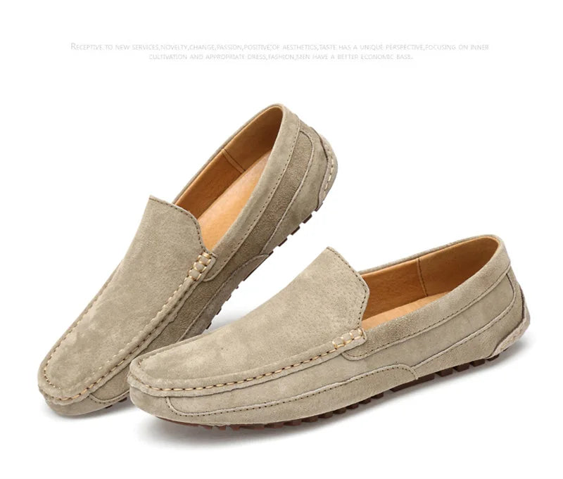Suede Handmade Driving Loafers