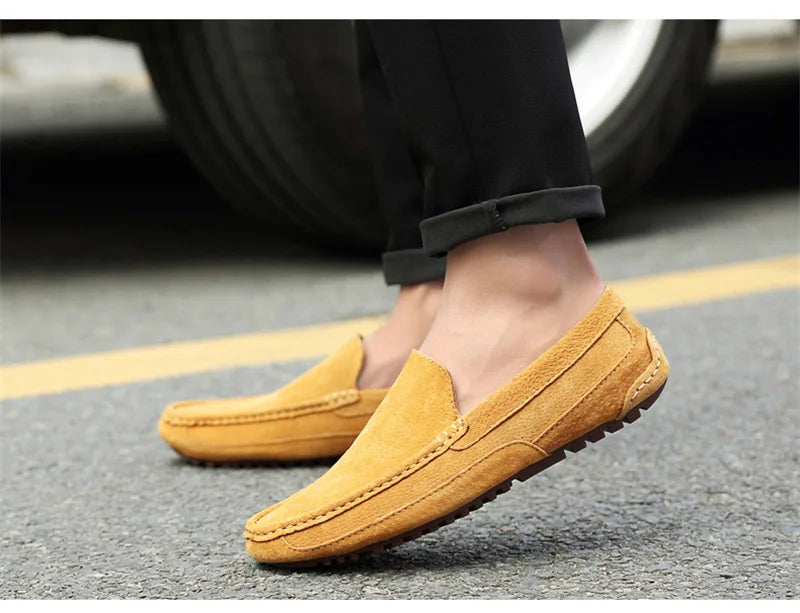 Suede Handmade Driving Loafers