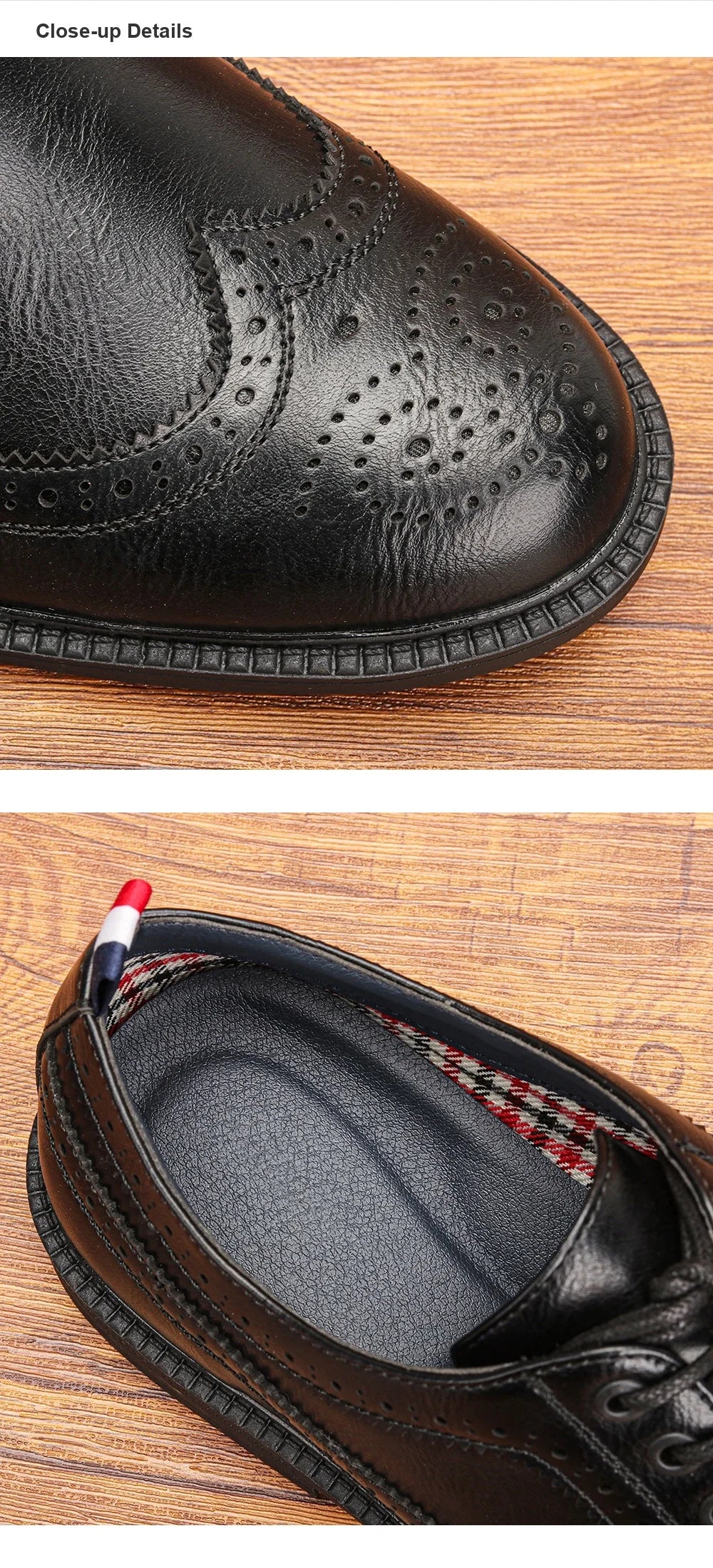 Classic Brogue Leather Dress Shoes