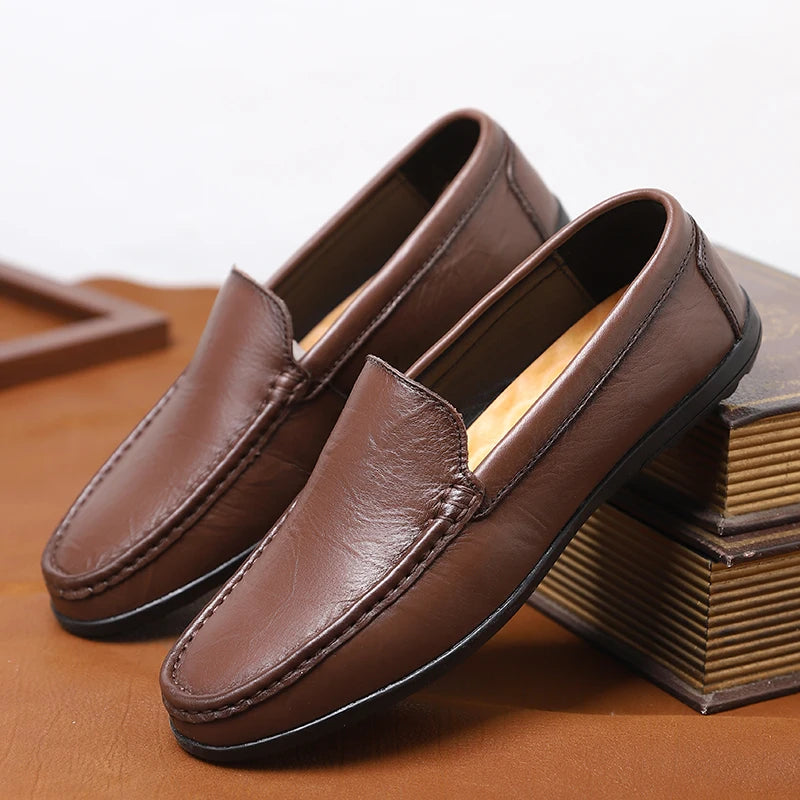 Italian Leather Casual Loafers