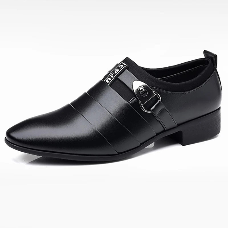 Pointed Toe Slip-On Oxford Shoes