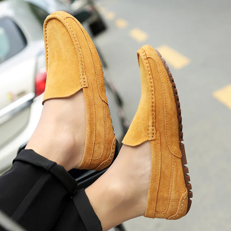 Suede Handmade Driving Loafers