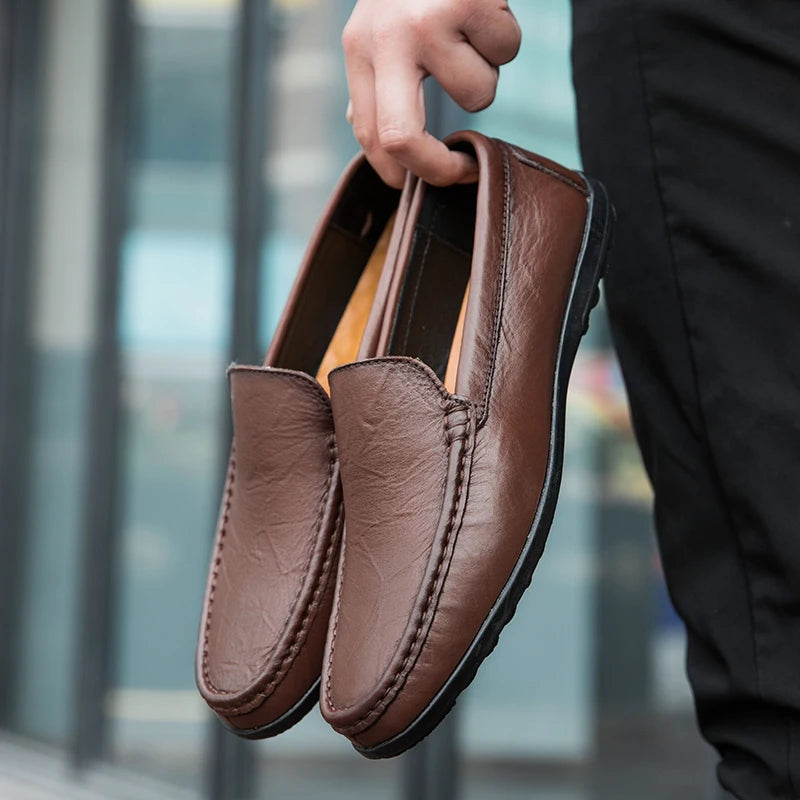 Italian Leather Casual Loafers