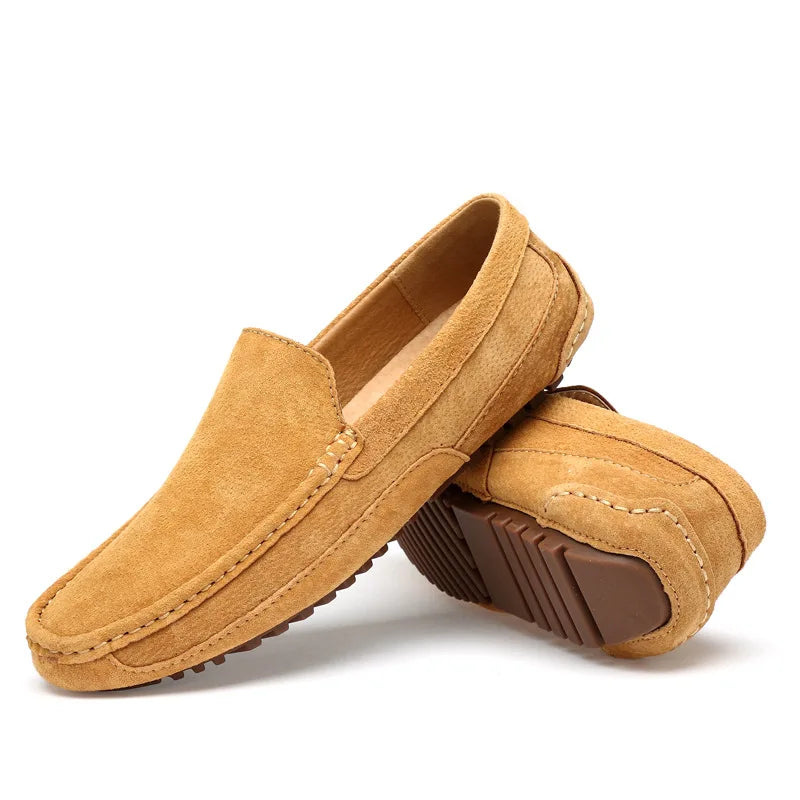 Suede Handmade Driving Loafers