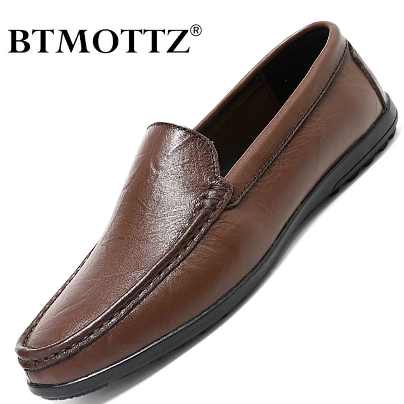 Italian Leather Casual Loafers