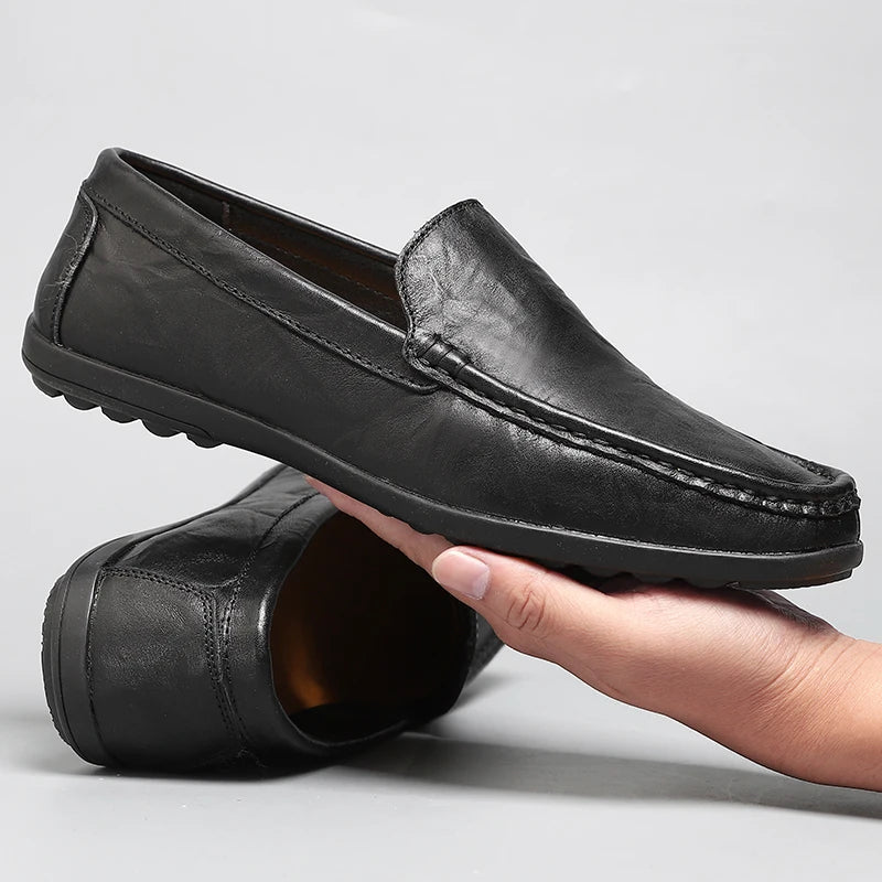 Italian Leather Casual Loafers